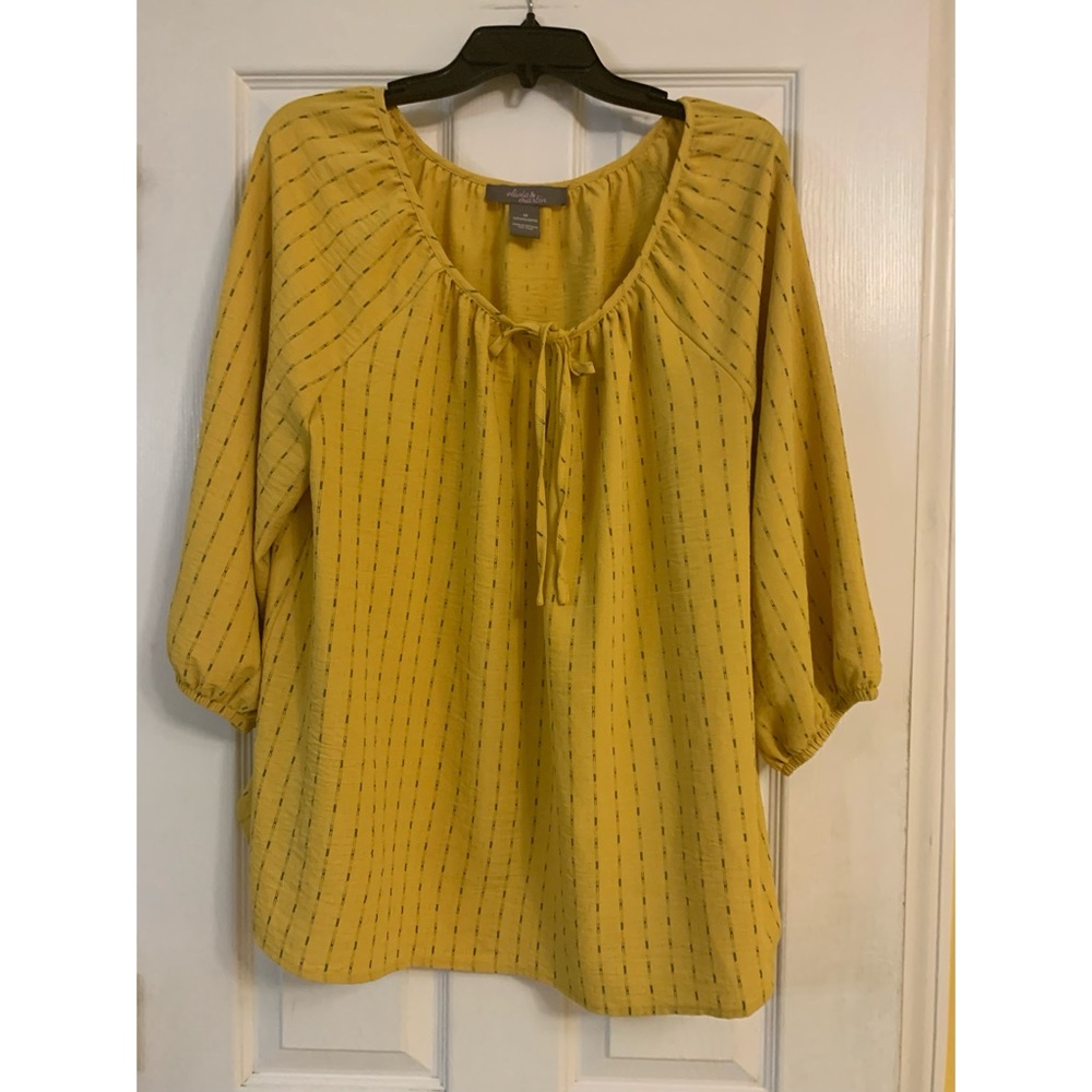 Yellow Striped Women's Top
